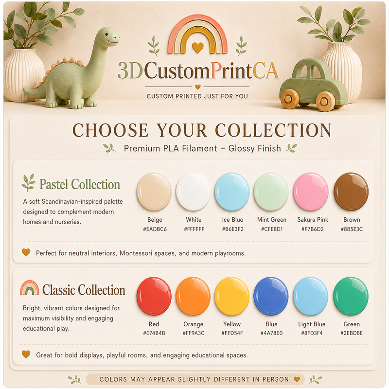 Pastel and Classic colour collections in the glossy finish